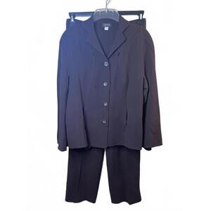 Chado Ralph Rucci Women's 100% Wool Brown Pants Suit Set with Cutouts Size 8/10